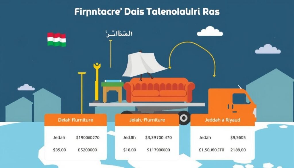 أسعار نقل عفش من جدة إلى الرياض