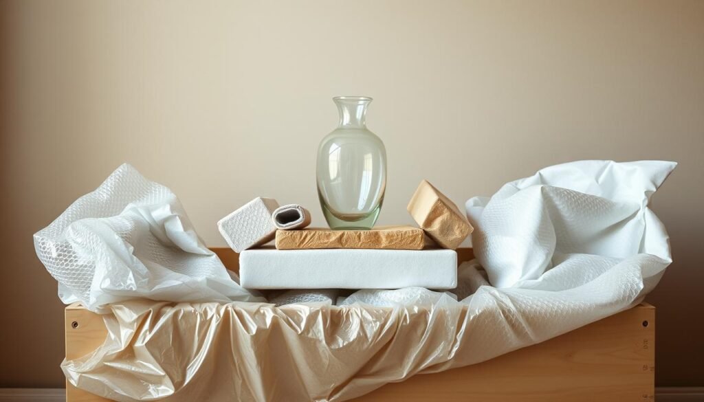 تغليف الزجاج والأغراض القابلة للكسر