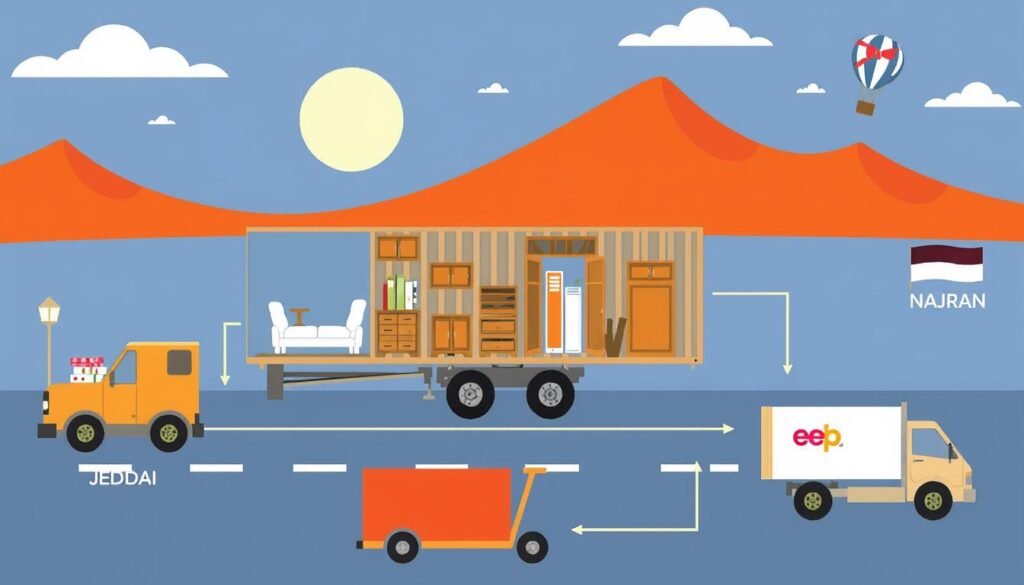 نقل عفش من جدة إلى نجران
