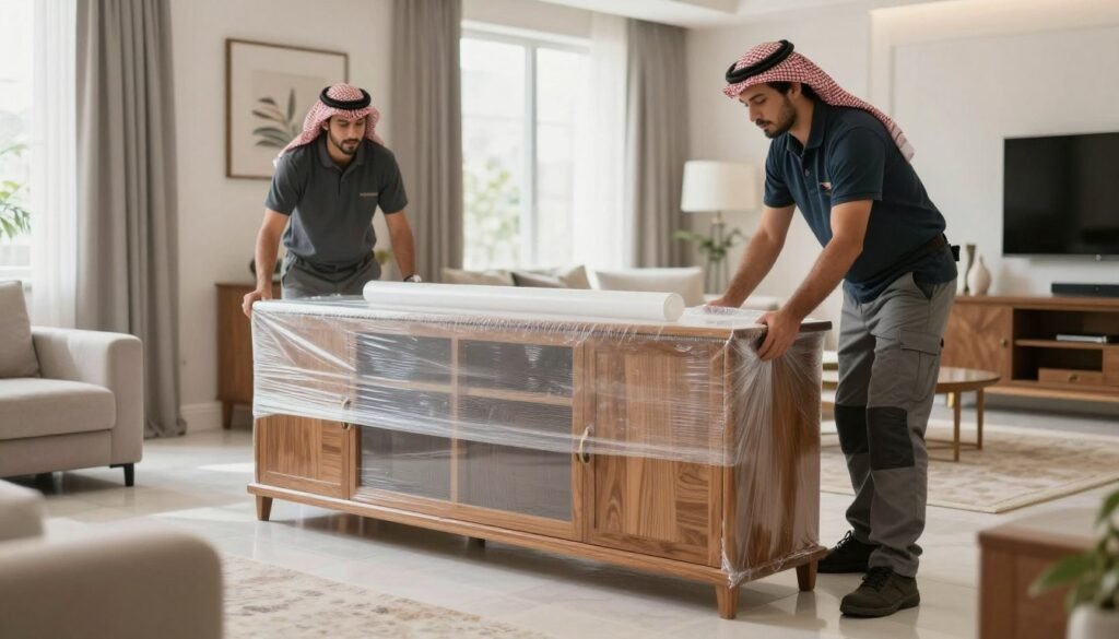 افضل شركة نقل عفش بجده تقوم بتغليف الأثاث بشكل احترافي