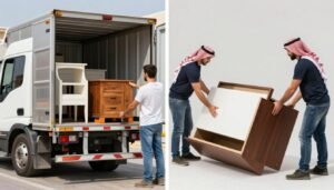 مقارنة بين نقل عفش احترافي وغير احترافي توضح الفرق في الجودة